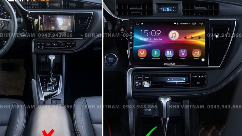 Màn hình DVD Android liền camera 360 xe Toyota Altis 2018 - nay | Bravigo Ultimate (6G+128G)  